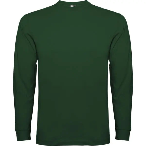 Camiseta de manga larga, tejido tubular, con cuello redondo de 4 capas y puños canalé 1x1 Vetonek Vetonek