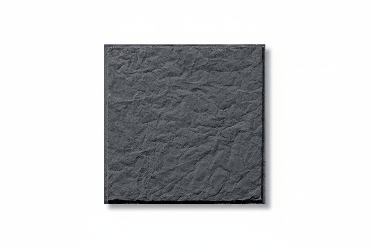 Baldosa de hormigón Petri pergamino negro, pavimento veteado para exterior - Vetonek
