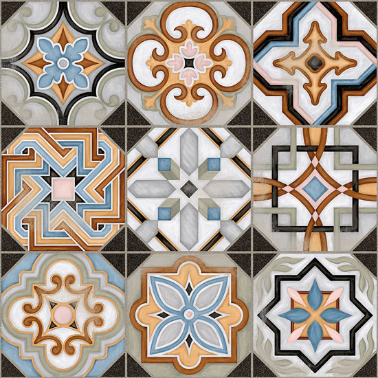 Baldosa rústica decorada Piacenza Fiorenzuola 31,6x31,6 - Vetonek