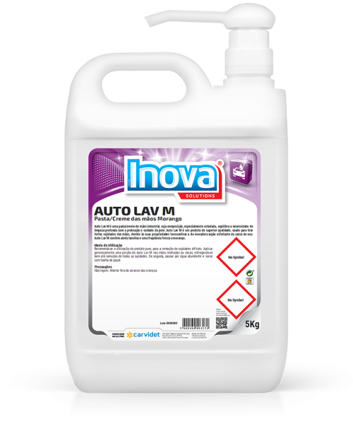 Pasta lavamanos AUTO LAV M Carvidet, exfoliante de cáscara de nuez con aroma a fresa - Vetonek