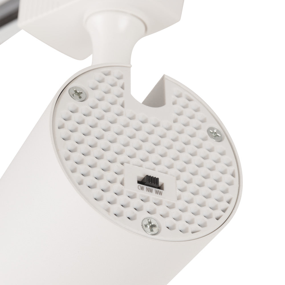 Foco de Carril Monofásico 30W COB Regulable Flicker Free Blanco CCT (Tonalidad Luz Regulable) 3000-6000ºK — Vetonek (2)