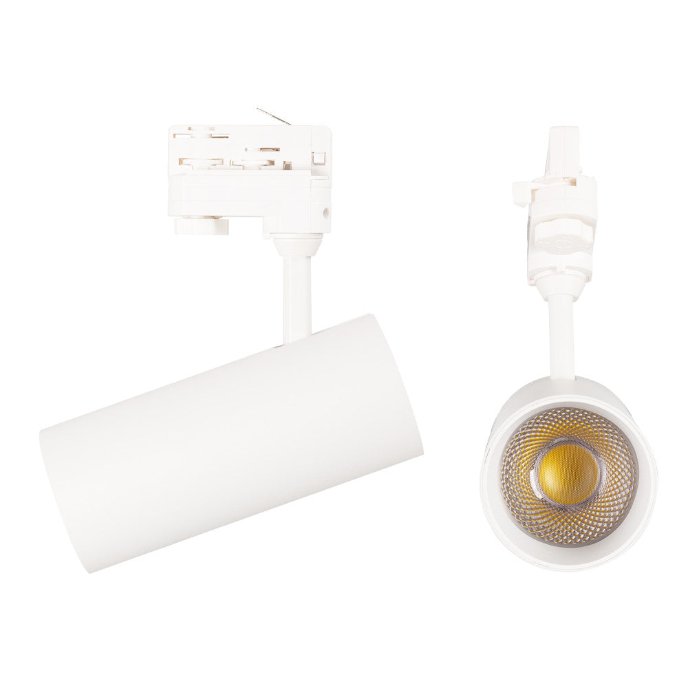 Foco de Carril Trifásico 30W COB Regulable Flicker Free Blanco CCT (Tonalidad Luz Regulable) 3000-6000ºK — Vetonek (5)