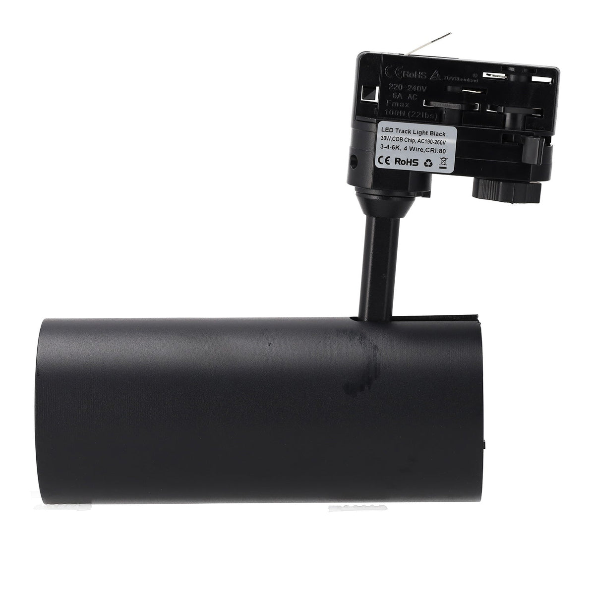 Foco de Carril Trifásico 30W COB Regulable Flicker Free Negro CCT (Tonalidad Luz Regulable) 3000-6000ºK — Vetonek (4)