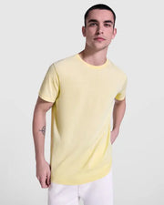 Camiseta de manga corta para hombre, 100% algodón con acabado lavado ácido Vetonek