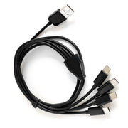 1 meter USB one to four TYPE C charging cables for charging 4 TYPE C phones, tablets, etc - Vetonek
