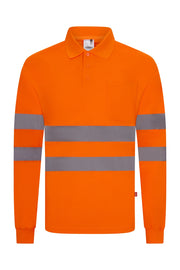 Polo de alta visibilidad de manga larga Velilla 305511 - Vetonek