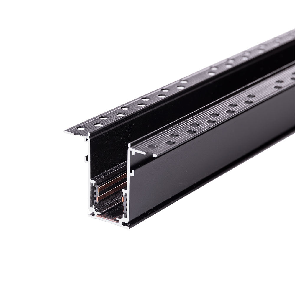 Carril Magnético Empotrado 63mm Negro — Vetonek