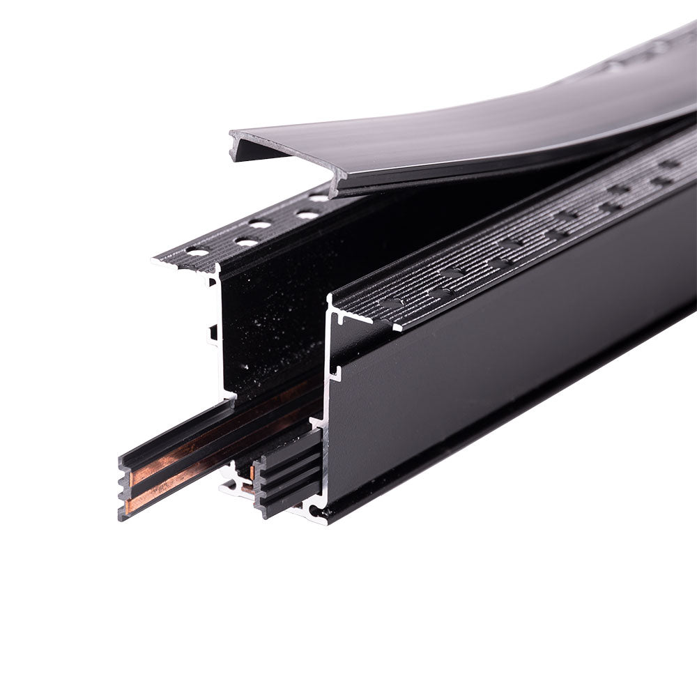 Carril Magnético Empotrado 63mm Negro — Vetonek (6)