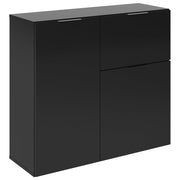 Commode avec tiroir et portes noir 89,1x31,7x81,3 cm v6382 Vetonek