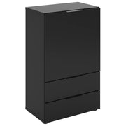 Commode avec tiroir et portes noir 49,7x31,7x81,3 cm v6429 Vetonek