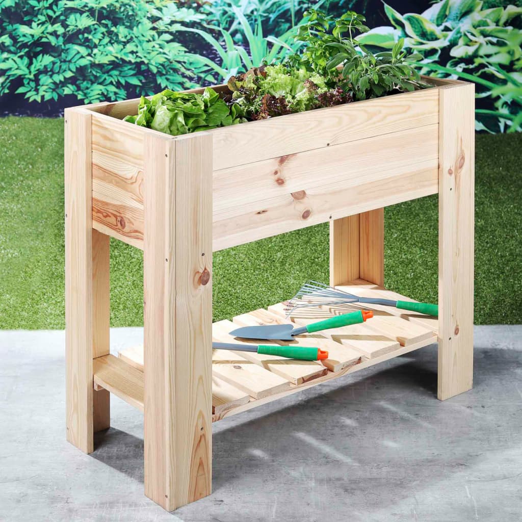 Mesa de cultivo de madera de pino 92x41x80 cm v9055 - Vetonek