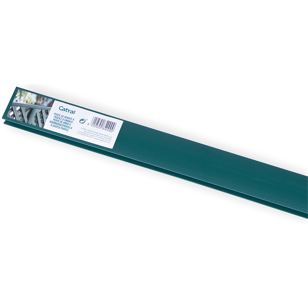 Perfil unión «H» celosía PVC verde - Refuerzo y acabado profesional Vetonek