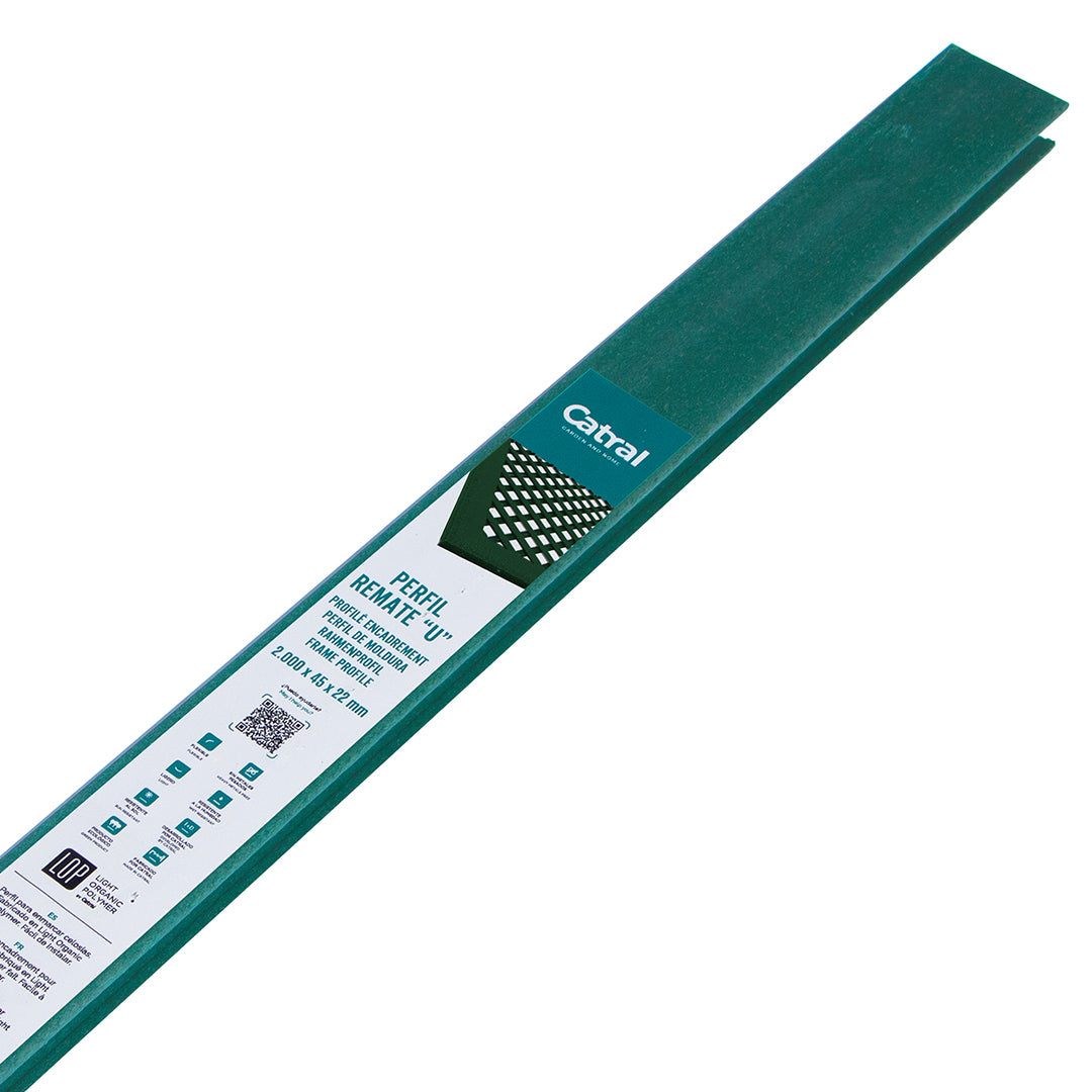Perfil Remate «U» Celosía LOP Verde - Ideal para Diseño Exterior Vetonek