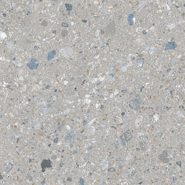 Suelo porcelánico efecto piedra Vetonek Gubbio Decorado Ceniza 59,3x59,3