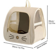 Pet Carrier Backpack, Travel Bag for Small Dogs and Cats, Breathable Mesh Car & Outdoor Carrier - Vetonek