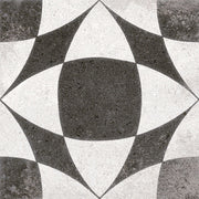 Suelo hidráulico Cremona Castelleone Negro 20x20 - Vetonek