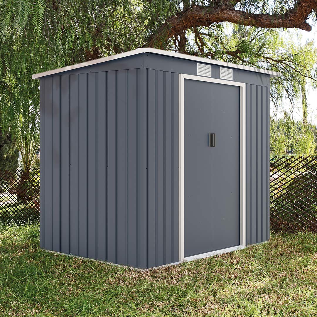 Caseta metálica estándar gris para exterior e interior Vetonek
