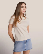 Camiseta gruesa de mujer en manga corta de algodón Vetonek