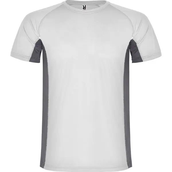 Camiseta técnica combinada con dos tejidos de poliéster, manga corta de estilo ranglán Vetonek Vetonek