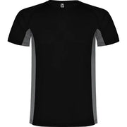 Camiseta técnica combinada con dos tejidos de poliéster, manga corta de estilo ranglán Vetonek Vetonek