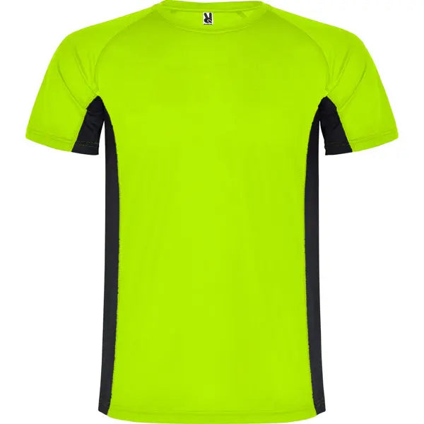 Camiseta técnica combinada con dos tejidos de poliéster, manga corta de estilo ranglán Vetonek Vetonek