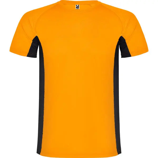 Camiseta técnica combinada con dos tejidos de poliéster, manga corta de estilo ranglán Vetonek Vetonek
