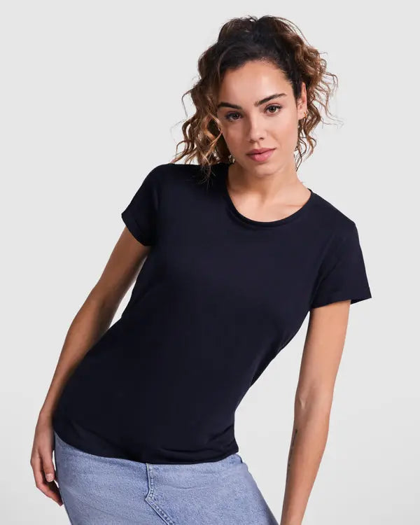 Camiseta de manga corta holgada con escote del mismo tejido Vetonek