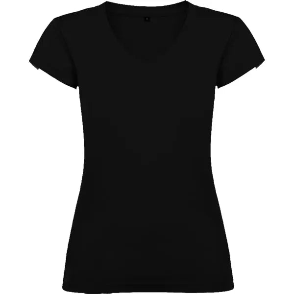 Camiseta de mujer con manga corta, escote en cuello de pico y acabados en ribete acanalado Vetonek Vetonek
