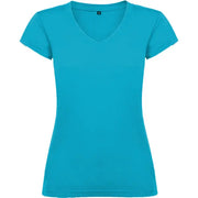 Camiseta de mujer con manga corta, escote en cuello de pico y acabados en ribete acanalado Vetonek Vetonek