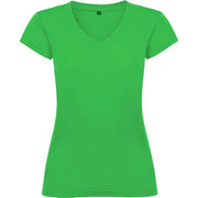 Camiseta de mujer con manga corta, escote en cuello de pico y acabados en ribete acanalado Vetonek Vetonek