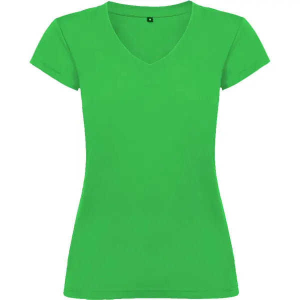 Camiseta de mujer con manga corta, escote en cuello de pico y acabados en ribete acanalado Vetonek Vetonek