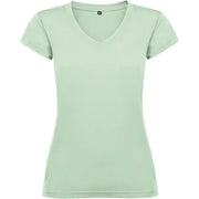 Camiseta de mujer con manga corta, escote en cuello de pico y acabados en ribete acanalado Vetonek Vetonek