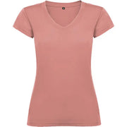 Camiseta de mujer con manga corta, escote en cuello de pico y acabados en ribete acanalado Vetonek Vetonek