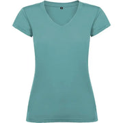 Camiseta de mujer con manga corta, escote en cuello de pico y acabados en ribete acanalado Vetonek Vetonek