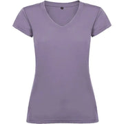 Camiseta de mujer con manga corta, escote en cuello de pico y acabados en ribete acanalado Vetonek Vetonek