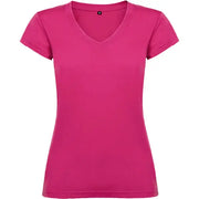 Camiseta de mujer con manga corta, escote en cuello de pico y acabados en ribete acanalado Vetonek Vetonek