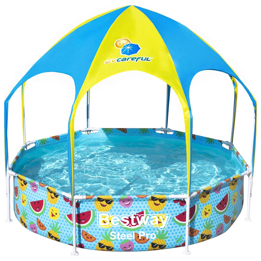 Piscina elevada para niños Steel Pro UV Careful de 244x51 cm, ideal para disfrutar en el jardín.
