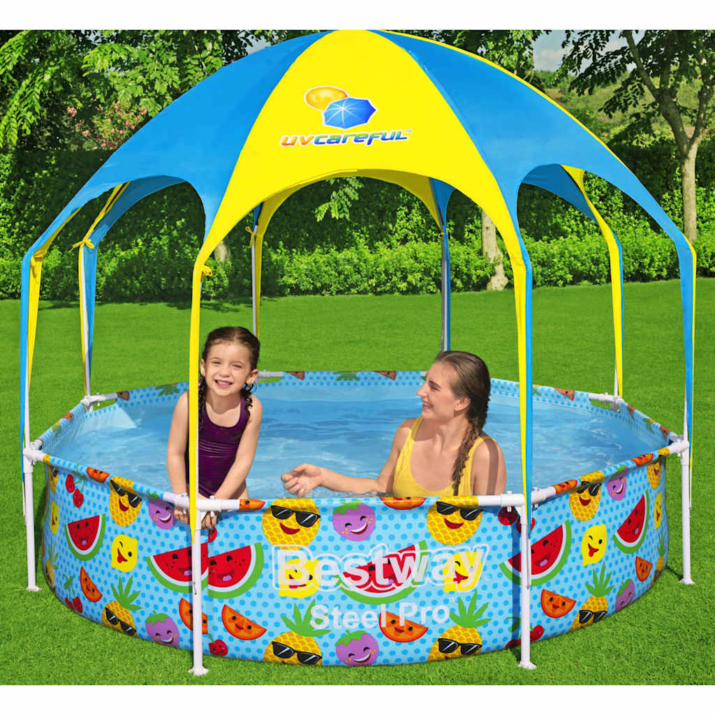 Piscina elevada para niños Steel Pro UV Careful de 244x51 cm ideal para disfrutar en el jardín.