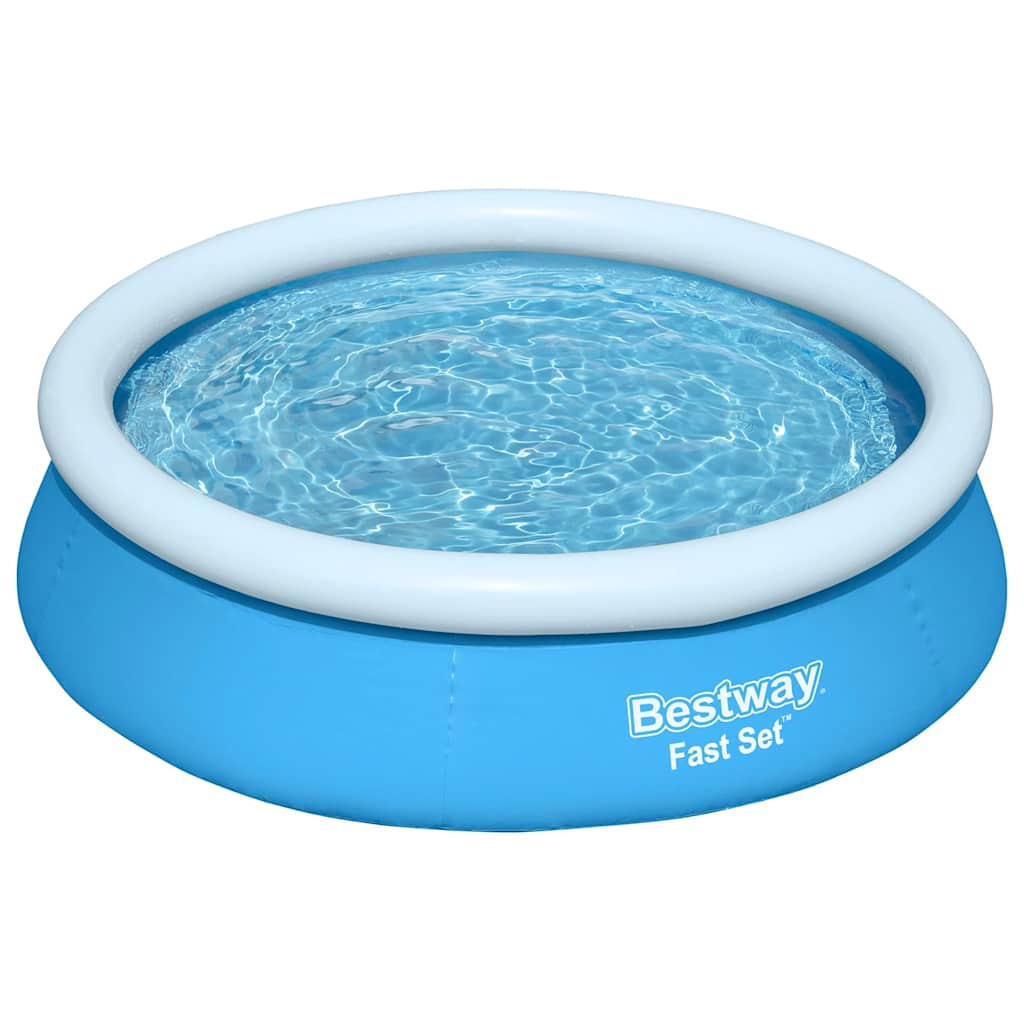 Piscina hinchable Fast Set redonda azul de 183x51 cm ideal para jardines y patios.