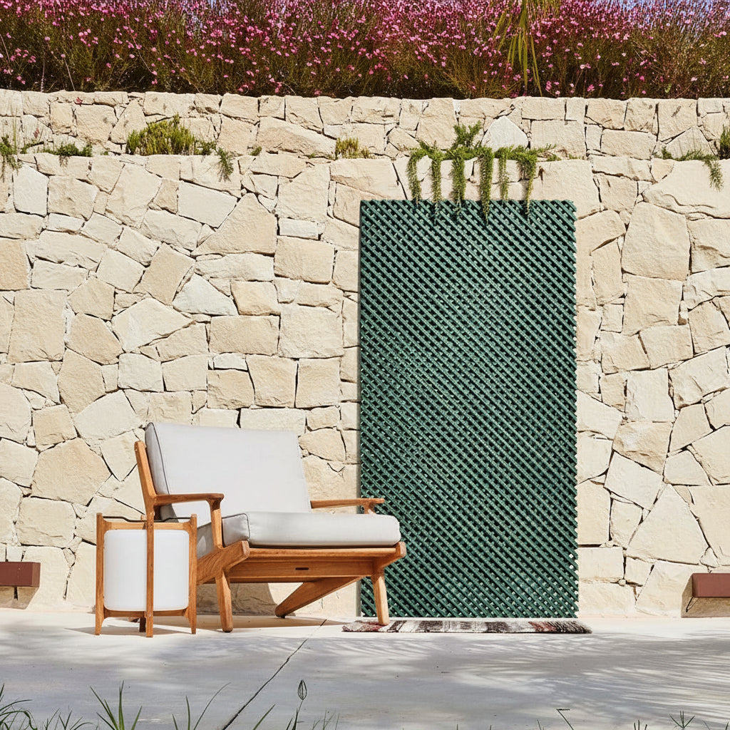 Celosía PVC 18mm Verde - Decoración y Separación de Ambientes - Vetonek