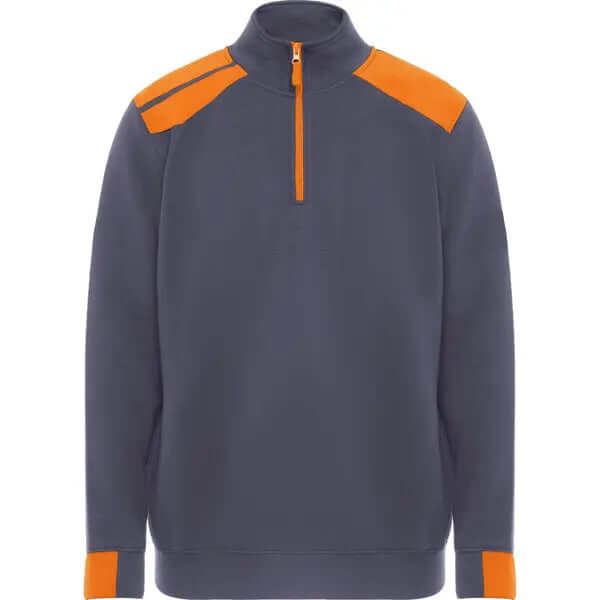 Sudadera de media cremallera y cuello alto en colores combinados · Cubre costuras reforzado en el interior del cuello Vetonek Vetonek