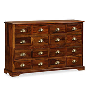 Commode en bois de Sesham massif 120x30x75 cm v8173 Vetonek
