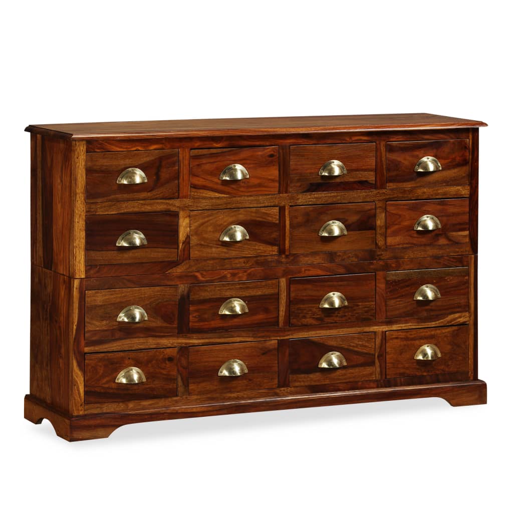 Commode en bois de Sesham massif 120x30x75 cm v8173 Vetonek