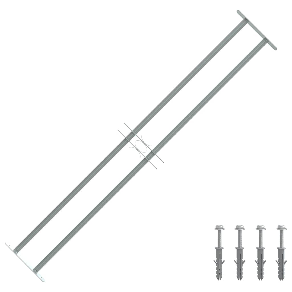 Reja de Seguridad Ajustable Ventana Acero Galvanizado 1000-1500 mm