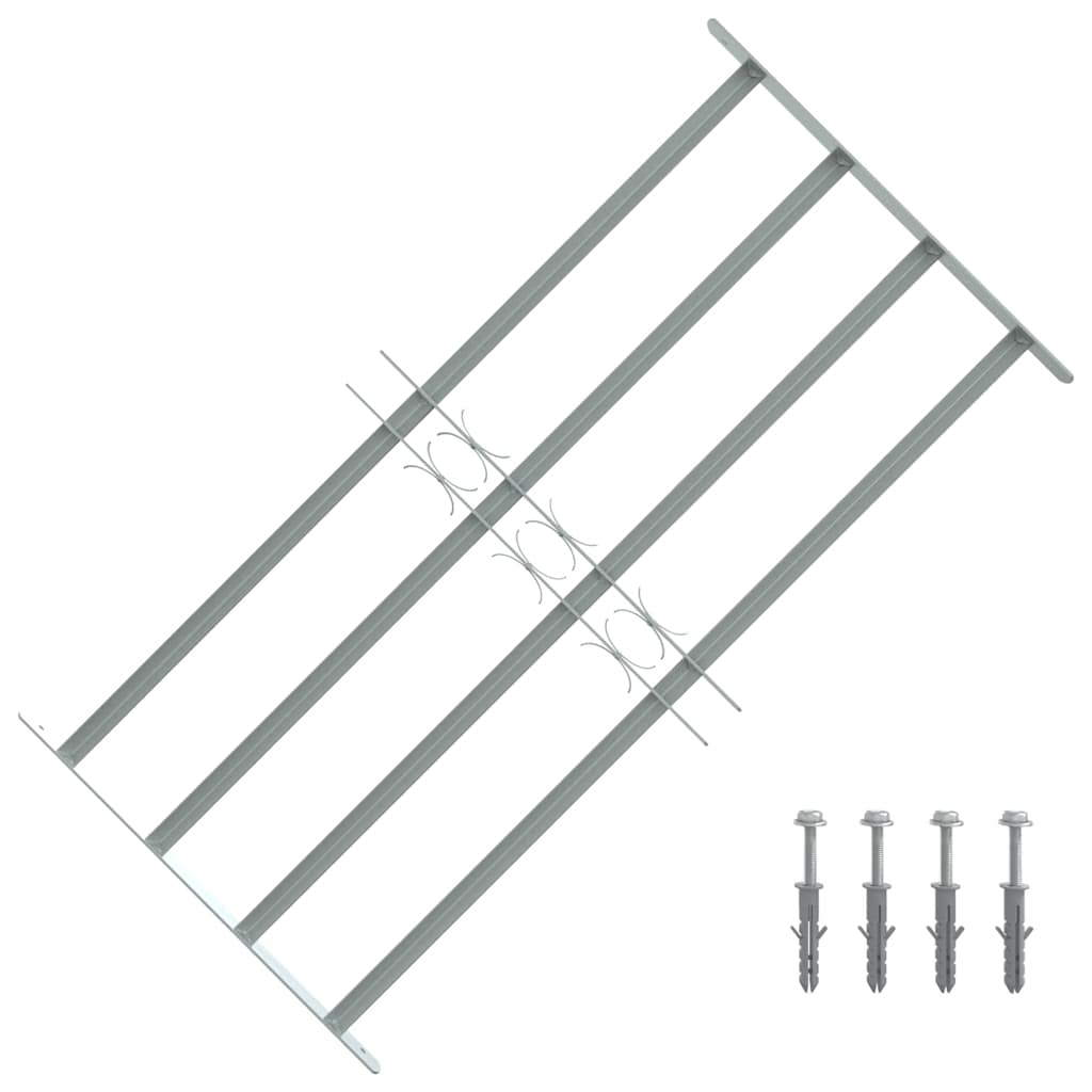 Reja de Seguridad Ajustable para Ventana con 4 Barras 700-1050 mm