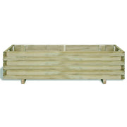 Arriate rectangular madera 120x40x30 cm V9575 Vetonek