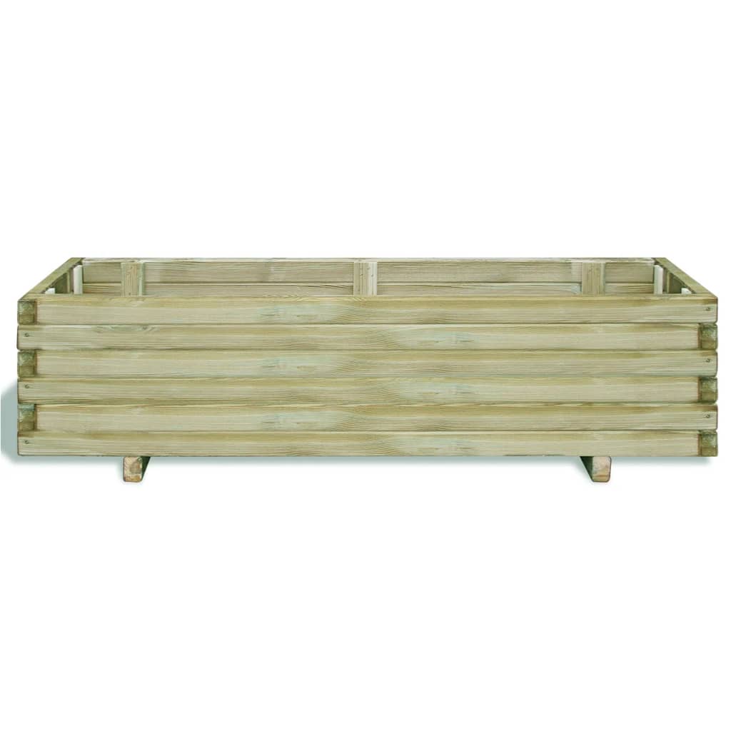 Arriate rectangular madera 120x40x30 cm V9575 Vetonek