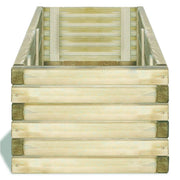 Arriate rectangular madera 120x40x30 cm V9575 Vetonek