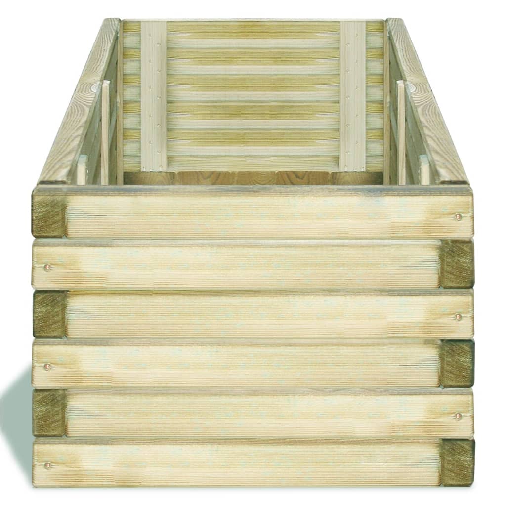 Arriate rectangular madera 120x40x30 cm V9575 Vetonek