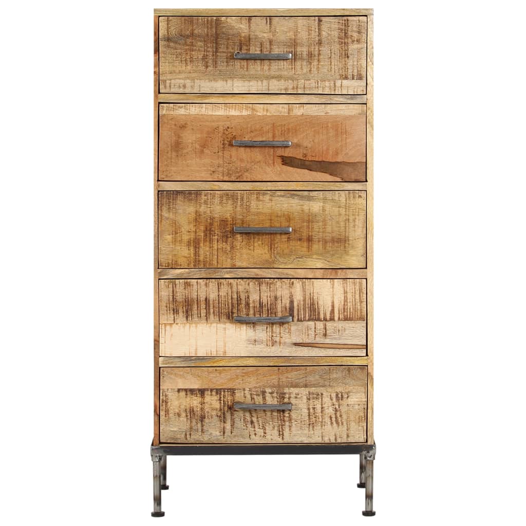 Vetonek Commode en bois de manguier massif 45x35x106 cm